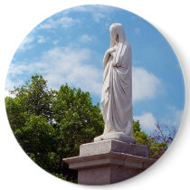 Statue Of Mary Button by CreatureCreations Statue Of Mary Button