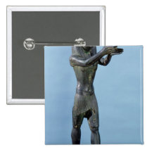 Statue of the God Horus Making a Drink Pinback Buttons