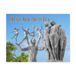 Statues in Old San Juan, San Juan, Puerto Rico postcards