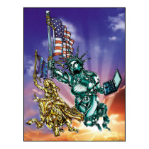 Statues of Liberty and Europa posters