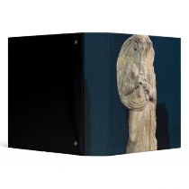 Statuette of a woman playing a double flute vinyl binder