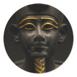 Statuette of Late Period Egyptian God Osiris Round Sticker