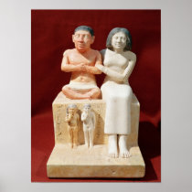 Statuette of the dwarf Seneb and his family Poster