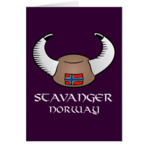 Stavanger Norway Viking Hat Greeting Cards
