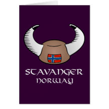 Stavanger Norway Viking Hat Greeting Cards