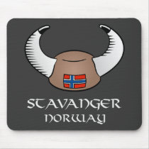 Stavanger Norway Viking Hat Mouse Pad