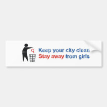 Stay Away Bumper Sticker