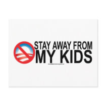 Stay Away from My Kids Post Card postcards