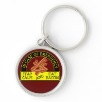 Stay Calm, Eat Bacon Shirt Key Chains
