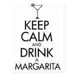 Stay Calm Margarita T-shirt Post Card