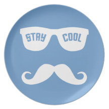 STAY COOL custom dinner plates