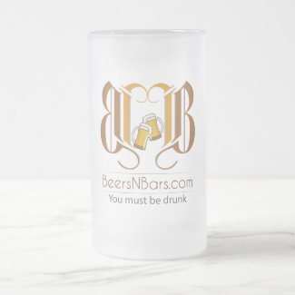 stay frosty, stay drunk frosted glass beer mug