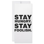 Stay Hungry. Stay Foolish. Rack Cards