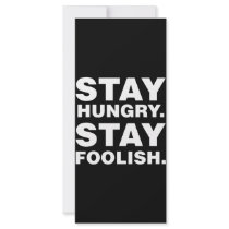 Stay Hungry. Stay Foolish. Rack Cards