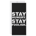 Stay Hungry. Stay Foolish. Rack Cards