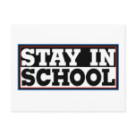 Stay In School Post Card