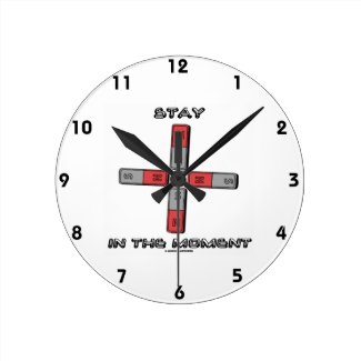 Stay In The Moment (Magnetic Quadrupole Moment) Round Clocks