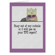 Stay out of my cubicle... cards