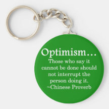Stay out of the way of optimism keychains