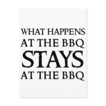 STAYS AT THE BBQ postcards by happens STAYS AT THE BBQ postcards
