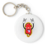 stays happy with peace design keychain