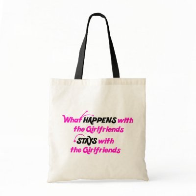 Stays With Girlfriends Canvas Bag by pinkinkart