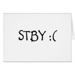 STBY GET WELL GREETING CARD cards