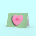 STD FREE CANDY HEART cards