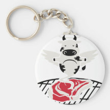 Steak Angel Keychain