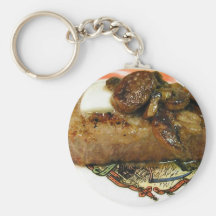 Steak Butter Mushrooms Keychain