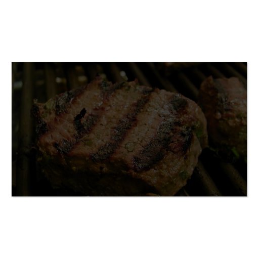 Steaks Food Dinner Grilling Business Card (back side)