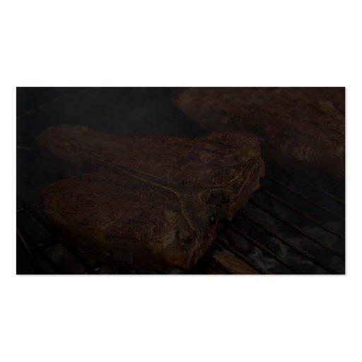 Steaks Grilling Barbecue Grills Meat Business Card Template (back side)