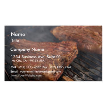 Steaks Grilling Barbecue Grills Meat Business Card Template