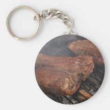 Steaks Grilling Barbecue Grills Meat Key Chains
