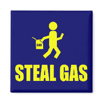 Steal Gas Refrigerator Magnets