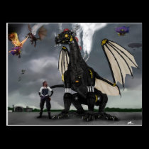 Steam Dragon Wars Postcard postcards