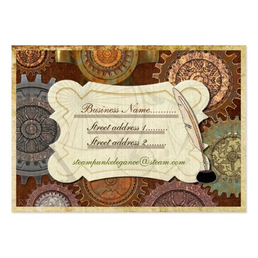 Steam Elegance ANTIQUE COSTUME RE-INACT Business Card Template (front side)