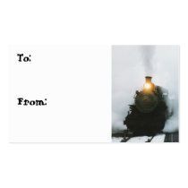 Steam Engine Gift Tag business cards by Jack_of_Arts Steam Engine Gift Tag business cards