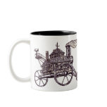 Steam engine house abstract graphic art mug