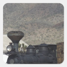 Steam Engine Square Sticker