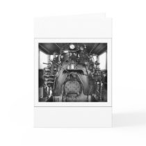 Steam Engine Train Cab Greeting Card