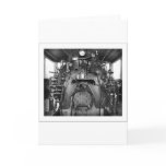 Steam Engine Train Cab Greeting Card