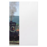 Steam Locomotive 3254 Coming into Train Yard Stationery Design