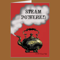 Steam Powered Greeting Card cards