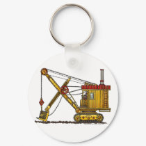 Steam Shovel Digger Construction Key Chains keychains