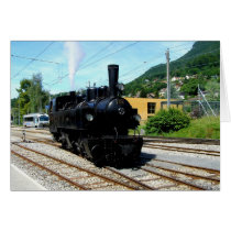 Steam train at Blonay cards
