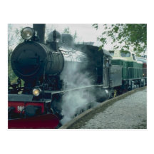 Steam train excursion post card