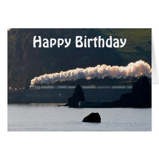 Steam Train Happy Birthday Card Zazzle