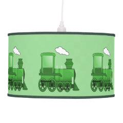 Steam Train Loco Green Art Lamp