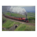 Steam train post card